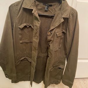 Green Utility Jacket.
